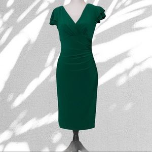 Lauren Ralph Lauren Ruched Emerald Dress Size 4